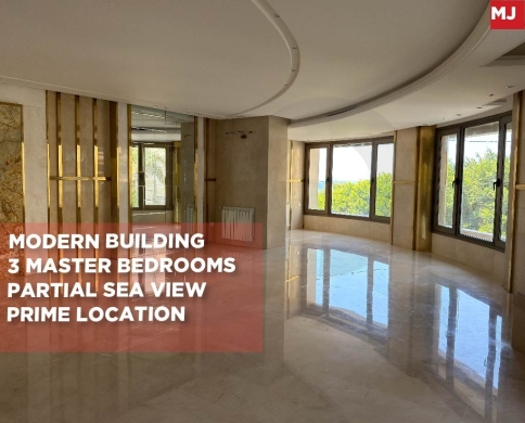 Luxury 3-Master-Bedroom Apartment for Sale in Gated Raouche Building REF#MJ128266