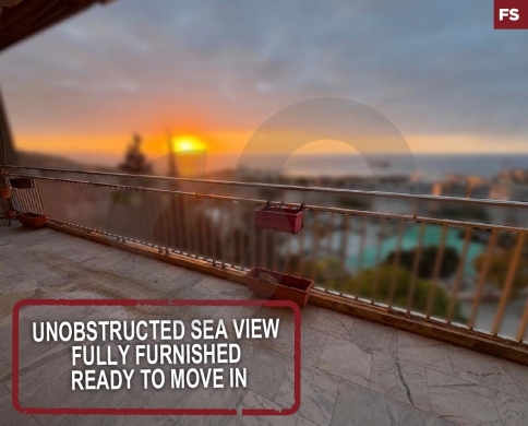 Unobstructed Sea View, Fully furnished - Zouk Mosbeh REF#FS128038