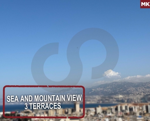 Sea and mountain view - 3 Terraces - Luxurious -Achrafieh REF#MK127987