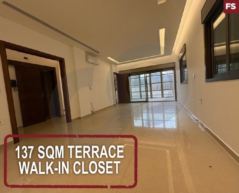 137 sqm Terrace, Walk-in closet - Zouk Mosbeh REF#FS127591