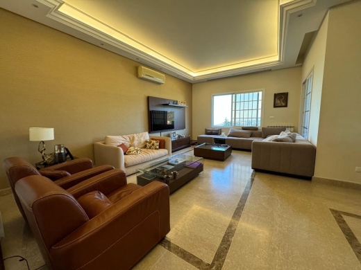 Furnished Apartment With Sea & Mountain View For Sale in Ain Saade