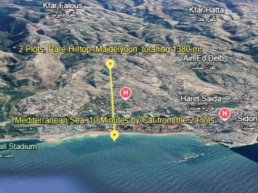 Exclusive Majdelyoun Rare Hilltop Land For Sale in Saida