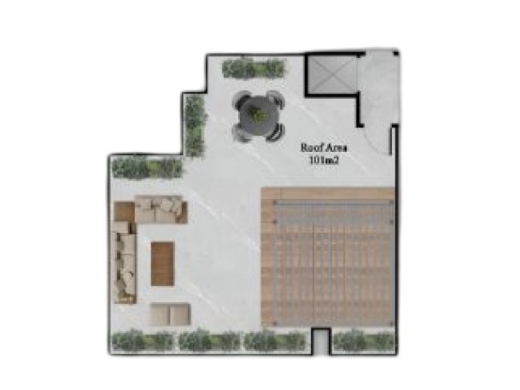 Under-Construction! 4-Bedroom Apartment with Roof For Sale in Koura — 4
