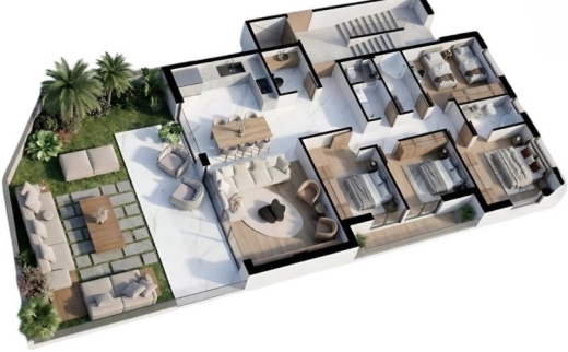 Under-Construction! 4-Bedroom Apartment with Garden For Sale in Koura — 4