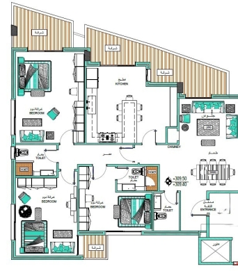 Under-Construction! 3-Bedroom Apartment For Sale Near Amioun, Koura — 3