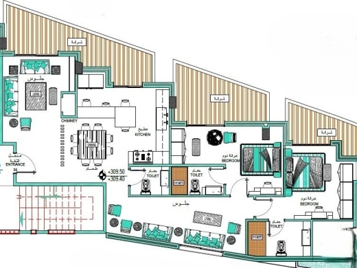 Under-Construction! 2-Bedroom Apartment For Sale Near Amioun, Koura — 3