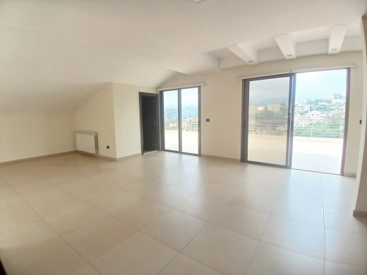 Unfurnished Roof Apartment With a Nice View For Rent in Qornet El Hamra