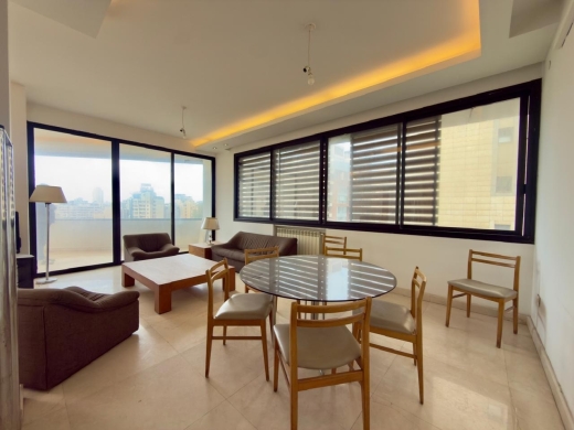 Furnished 3-Bedroom Apartment with City View For Rent in Achrafieh, Sodeco