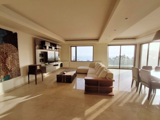 Furnished 3-Bedroom Apartment with Sea View For Sale in Kfarhbeib