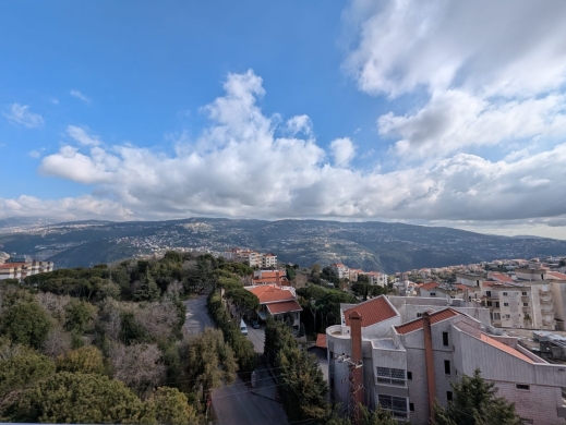 Bright Apartment with Panoramic Mountain View For Sale in Ajaltoun
