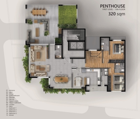 Under Construction Spacious Penthouse For Sale in Achrafieh — 4