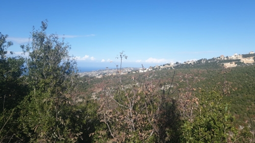 A 1,350 SQM Land With Beautiful View For Sale in Kfarkwas, Hboub
