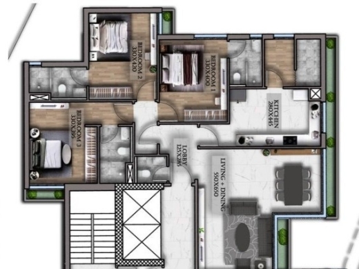 Under-construction 3-Bedroom Apartment For Sale in Verdun