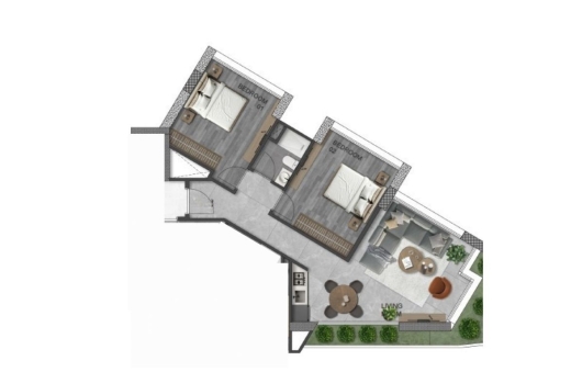 Under-construction 2-Bedroom Loft For Sale in Achrafieh, Sodeco — 3