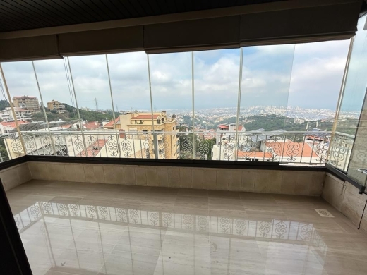Semi-Furnished Apartment With Outstanding View for Rent In Ain Saadeh