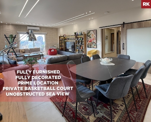 Fully Furnished/Prime Location/Unobstructed Sea View/Metn/Antelias-أنطلياس/REF#RK140004
