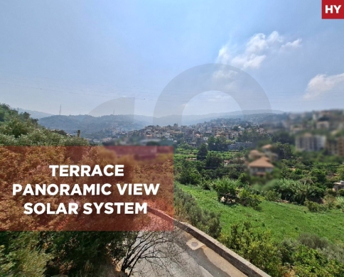 PANORAMIC VIEW/TERRACE/SOLAR SYSTEM/Baabda/Haret El Set-حارة الست/REF#HY139944