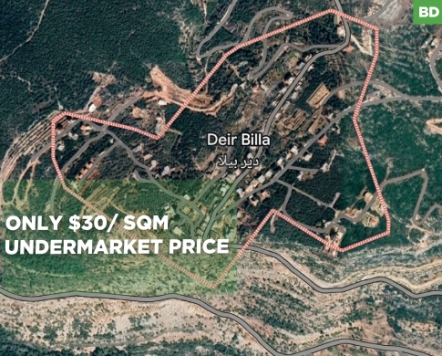 PRIME LAND/ beautiful view/zoning 25/50/DeirBilla Koura/دير بيلا / REF#BD138033 !