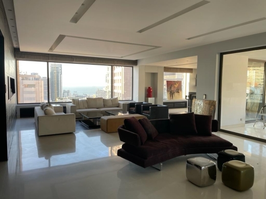 Furnished Apartment with Sea & City View For Sale In Achrafieh, Carré D'or — 2