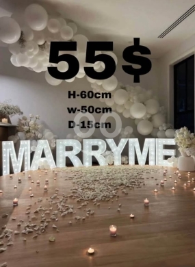 Letter event decor Marry me ديكور حفلات