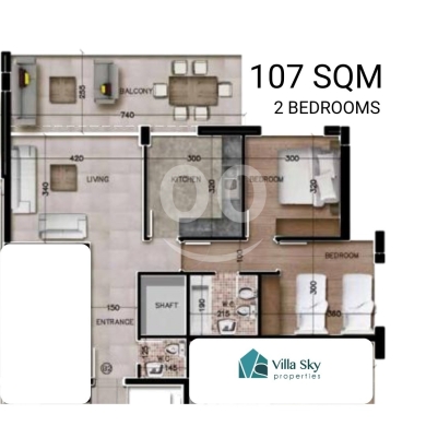 شقة للبيع في بصليم مساحة 109م² طابق 10 | Apartment Bsalim 109 sqm Floor 10