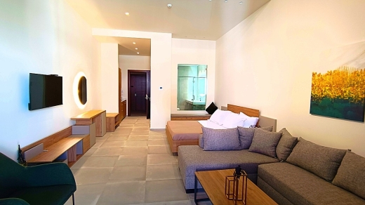 Furnished Spacious Studio Apartment For Rent In Kaslik With Sea View