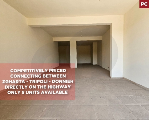 Shop for sale/Directly on the highway/Zgharta/Mejdlaya-مجدليا/REF#PC140033