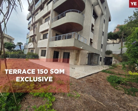 EXCLUSIVE Apartment for Sale/150 SQM outdoor terrace/Keserouan/Kfarhbab-كفرحباب/REF#YE140028