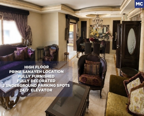 Prime Location/Fully Furnished/Fully Decorated/Beirut/Sanayeh-الصنايع/REF#MC140088