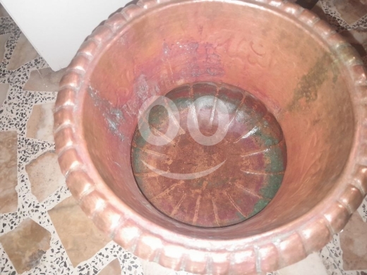حوض نحاس عثماني أنتيك قديم | Antique Ottoman Brass Basin — 4