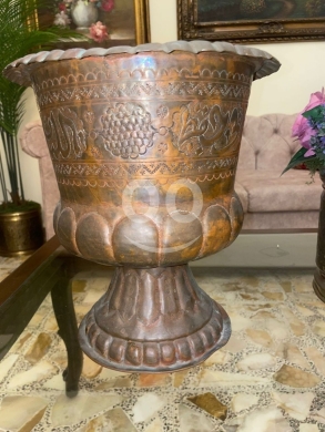 حوض نحاس عثماني أنتيك قديم | Antique Ottoman Brass Basin