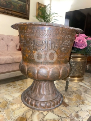حوض نحاس عثماني أنتيك قديم | Antique Ottoman Brass Basin — 3