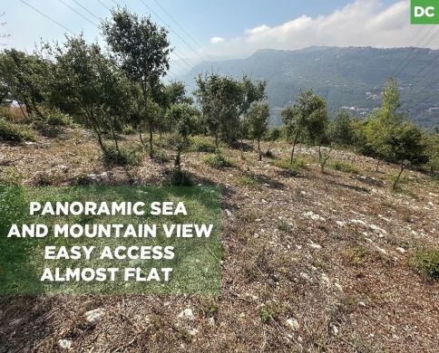Prime Land for Sale panoramic sea and mountain view/Almost flat/ Fatreh, Jbeil REF#DC140249