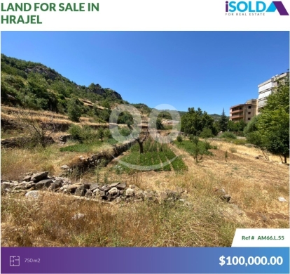 Lands for sale in Hrajel - 750m2 land+mountain view 4sale in Hrajel - أرض للبيع في حراجل