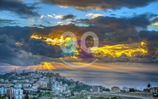 Lands for sale in Fatqa - A 900 m2 land having an open sea view for sale in Fatqa