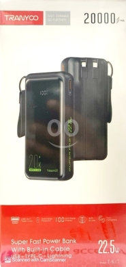 Mobile accessories in Dahr el-Ain - Tranyoo Power Bank With Built-in Cable