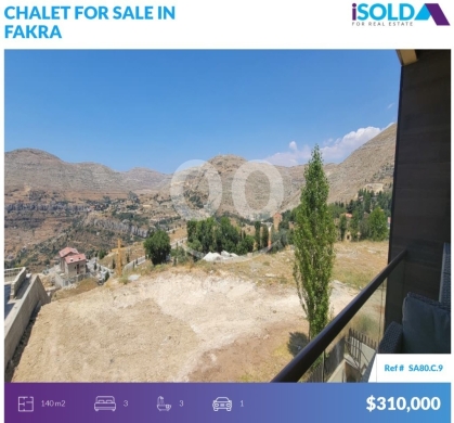 Other real estate in Fakra - 140m2 Chalet+Mountain View 4sale in Fakra - شاليه للبيع في فقرا
