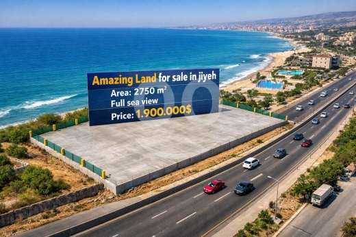 Lands for sale in Jiyeh - أرض مميزة على الأوتستراد مباشرة مع مستودع في الجية للبيع أو للاستثمار