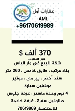 Apartments for sale in Mar Elias - شقة للبيع في بيروت مار الياس