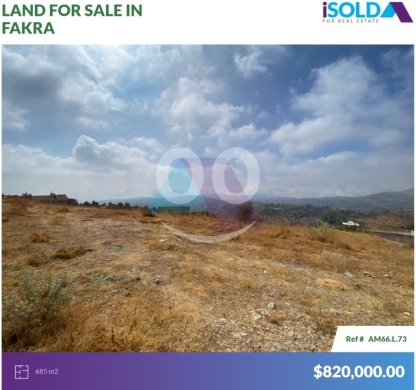 Lands for sale in Fakra - 685m2 Land+Mountain View 4sale in Faqra - أرض للبيع في فقرا