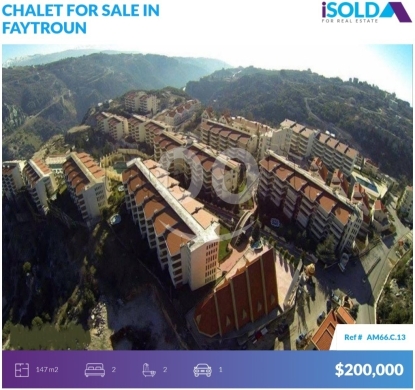 Other real estate in Feytroun - 147m2 Chalet+Mountain View+Pool/Gym 4sale in faytroun -شاليه في فيطرون