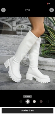 حذاء بوت جلدي طويل بفتحة خلفية | Women's Thick Sole Over-the-Knee Riding Boots — 5