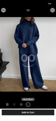 Clothes, Footwear & Accessories in Abdeh - طقم شتوي نسائي "إيناولي" بلون موحد (قطعتين) | INAWLY Women&#039;s 2pcs Solid Color Winter Set
