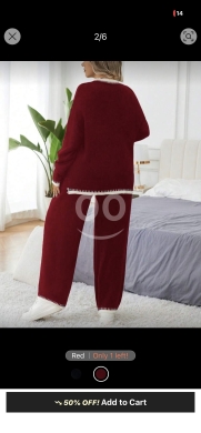 الملابس، الأحذية والزينة في عبده - طقم "كالفيا" الشتوي النسائي بمقاسات كبيرة | Calvaya Plus Size Women&#039;s Colorblock Knitted Set