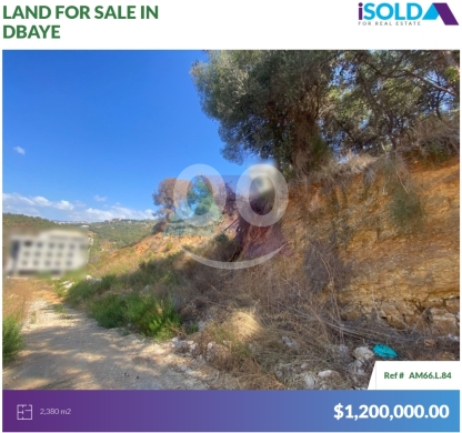 Lands for sale in Dbayeh - 2380 m2 Prime Land+Sea view 4sale in Dbayeh - أرض للبيع في ضبيةAM66L84