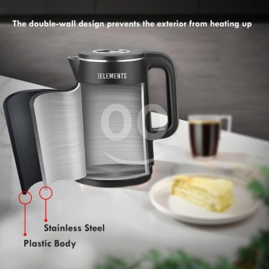 ELEMENTS Digital Smart Kettle - Black Stainless Steel | Variable Temperature Control… — 2