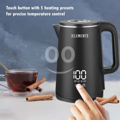 ELEMENTS Digital Smart Kettle - Black Stainless Steel | Variable Temperature Control… — 3