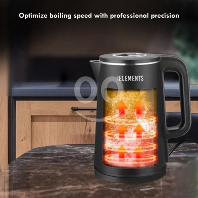 Kitchen appliances in Aley - ELEMENTS Digital Smart Kettle - Black Stainless Steel | Variable Temperature Control (45°C-100°C) |