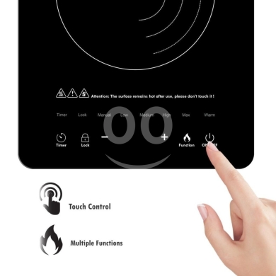 ELEMENTS Portable Induction Cooktop - Digital Touch Control Hot Plate | 1500W Slim… — 3