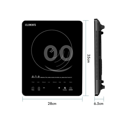 ELEMENTS Portable Induction Cooktop - Digital Touch Control Hot Plate | 1500W Slim… — 4